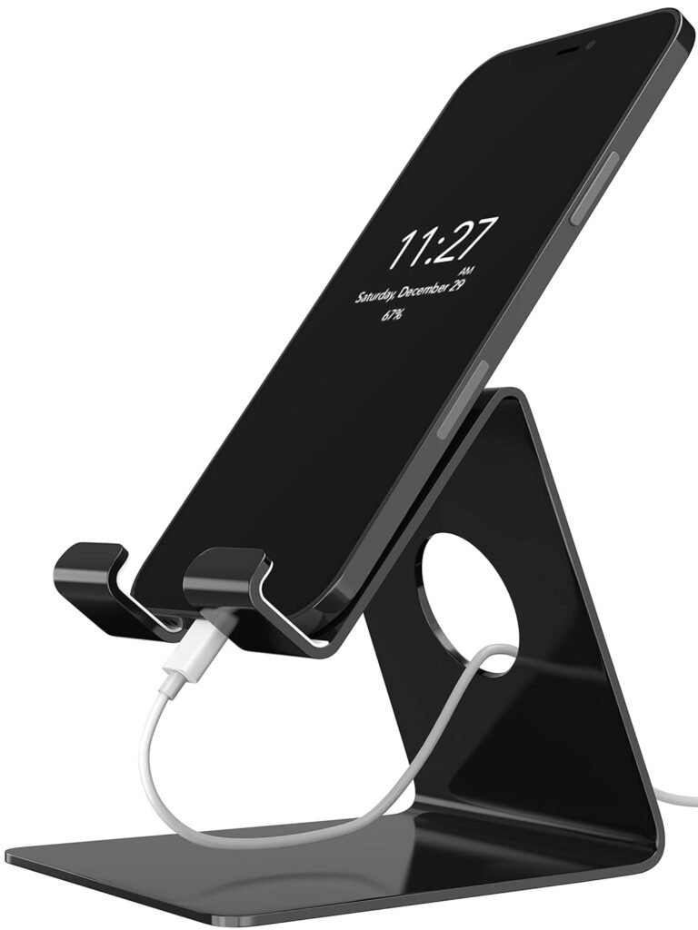 ELV Mobile Phone Mount Tabletop Holder for Phones and Tablets – Black